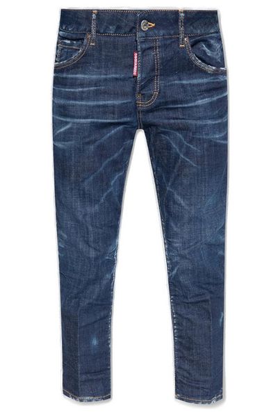 Dsquared2 Straight-Leg Cropped Distressed Jeans