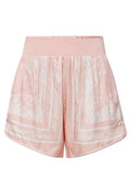 Balmain Scarf-Print High-Waist Shorts