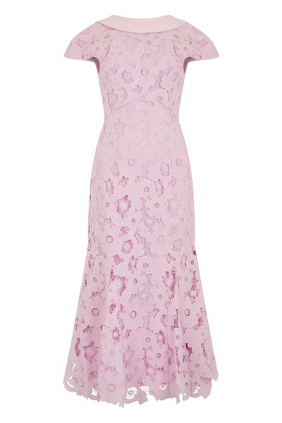 Self-Portrait Lace Scoop Back Midi Dress