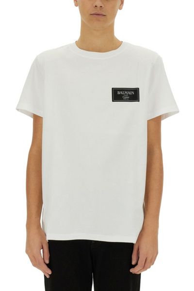 Balmain Logo Patch Crewneck T-Shirt