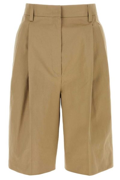 Prada Pleated Bermuda Shorts