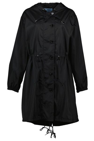 Prada Triangle-Logo Hooded Coat