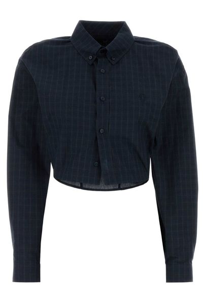 Gucci Cropped Checked Poplin Shirt