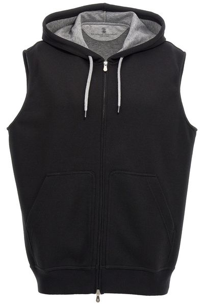 Brunello Cucinelli Sleeveless Drawstring Hoodie
