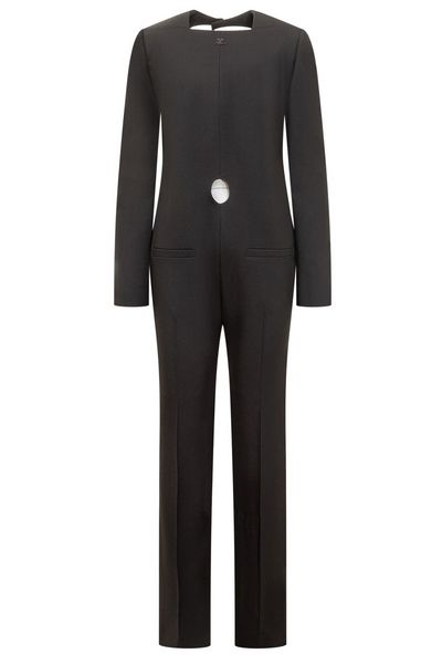 Courrèges Logo Embroidered Long-Sleeved Jumpsuit