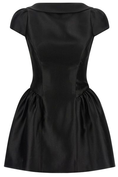 Self-Portrait Taffeta Collared Mini Dress