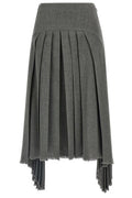 Jil Sander Asymmetric Pleated Midi Skirt