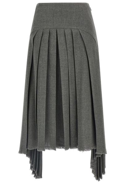 Jil Sander Asymmetric Pleated Midi Skirt