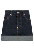 Dsquared2 Logo Detail Denim Skirt