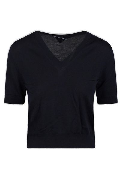 Prada V-Neck Knitted Top