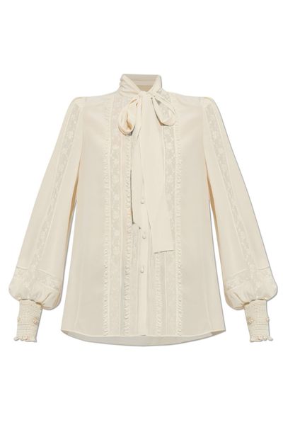 Valentino Pussy-Bow Button-Up Shirt