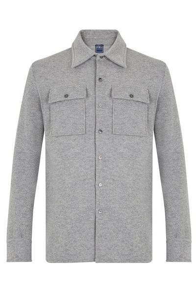Fedeli Long-Sleeved Buttoned Knitted Shirt