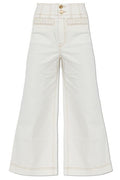 Zimmermann Contrasting Stitch Wide-Leg Jeans