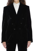 Saint Laurent Cassandre Double-Breasted Velvet Jacket