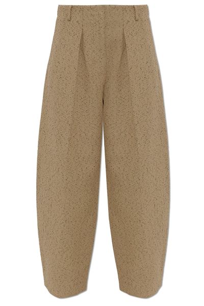 Jacquemus Ovalo Pleated Wide-Leg Pants