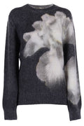 Alberta Ferretti Orchid Print Knitted Jumper