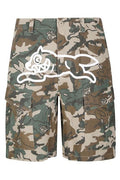 ICECREAM Running Dog Camo Cargo Shorts