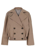 Brunello Cucinelli Panama Cropped Pea Coat