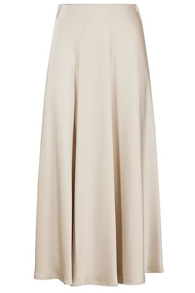 Herno Resort High-Waist Satin Midi Skirt
