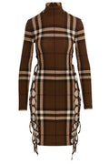 Burberry Braided Detailed Checked Dress