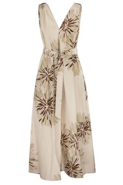 Brunello Cucinelli Floral Print Long Dress