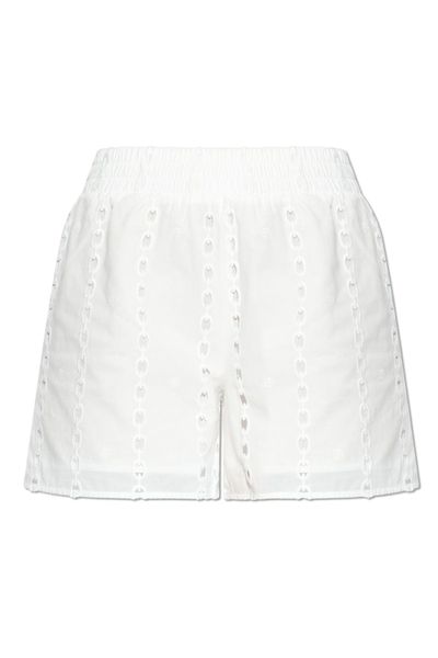 Anine Bing Kam Eyelet High Waist Shorts
