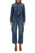 Stella McCartney Long-Sleeved Denim Cargo Jumpsuit