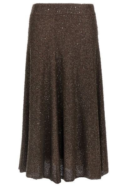 Brunello Cucinelli High-Waisted Sequin Embellished Skirt