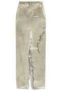 Rick Owens DRKSHDW Denim Sliced Distressed Skirt