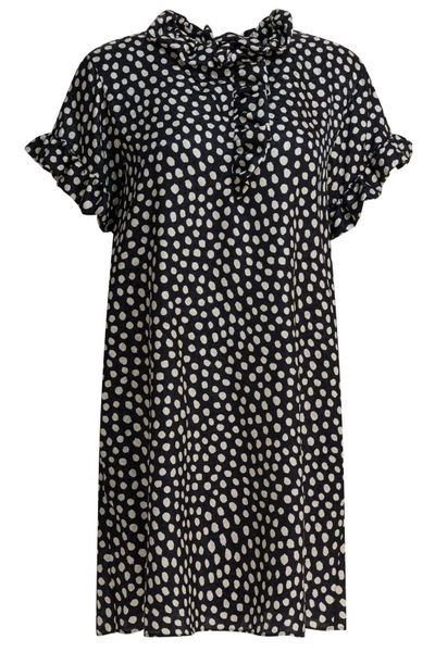 Chloé Polka Dot Printed Ruffled Mini Dress