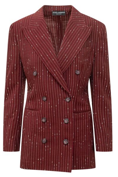 Dolce & Gabbana Double-Breasted Pinstriped Taormina Jacket