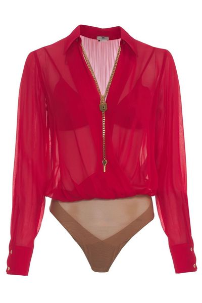 Elisabetta Franchi Chained Long-Sleeved Top
