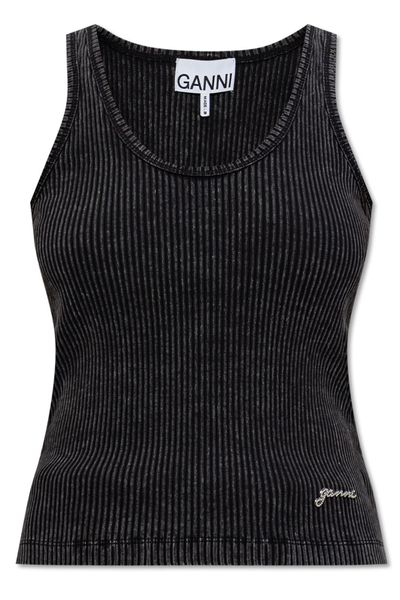 Ganni Ribbed Tank Top
