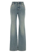 Alexander McQueen Straight-Leg Embellished Jeans