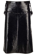 Courrèges Midi Leather Skirt