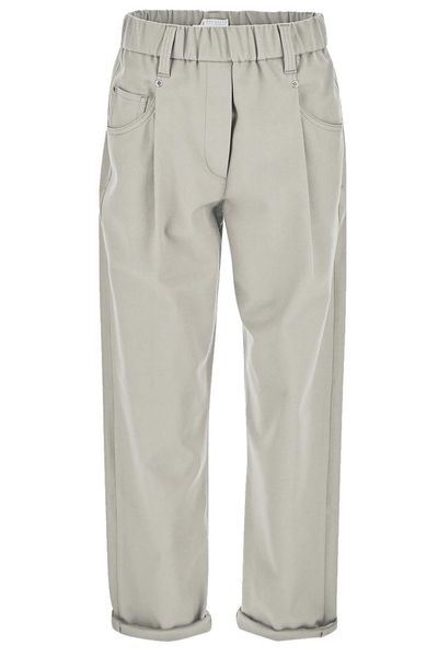 Brunello Cucinelli High Waist Straight Leg Trousers