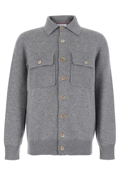 Brunello Cucinelli Patch-Pocket Cashmere Cardigan