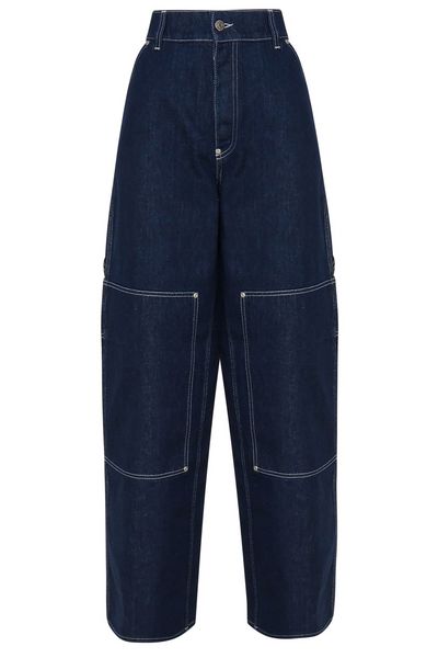 Stella McCartney Logo Detailed Wide-Leg Jeans
