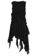 Allsaints Angie Ruffled Asymmetric Dress