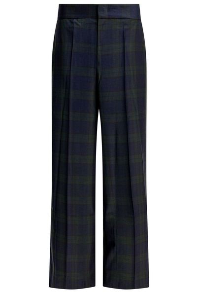 SA SU PHI Checked Wide-Leg Pants