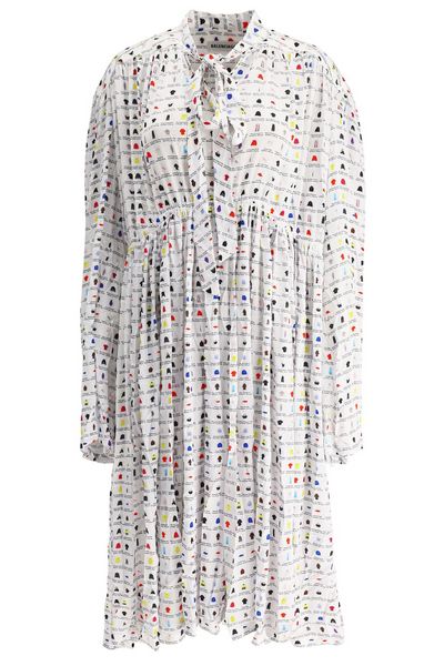 Balenciaga Graphic Printed Oversized Midi Dress