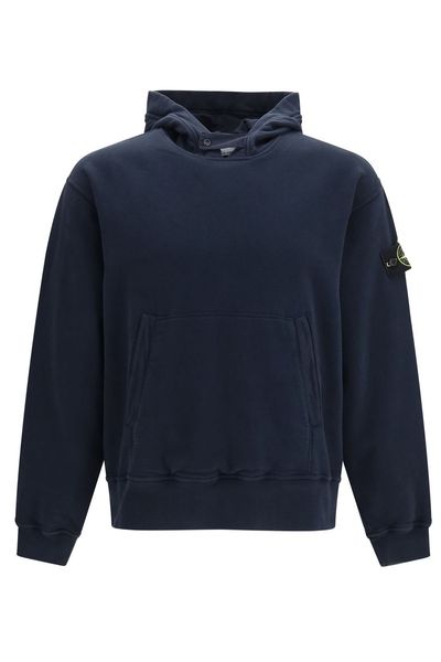 Stone Island High-Neck Hooded Sweatshirt