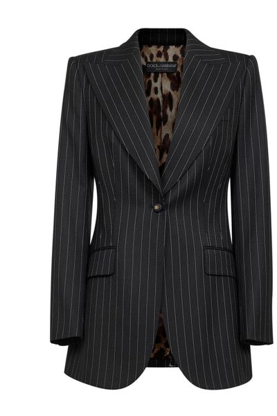 Dolce & Gabbana Single-Breasted Pinstriped Jacket