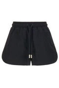 Off-White Drawstring Elastic Waist Shorts