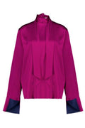 Stella McCartney Tie-Back High-Neck Satin Top