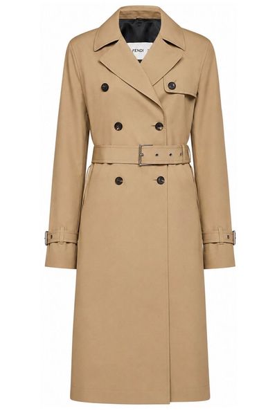 Fendi Double Breasted Belted Trench Coat