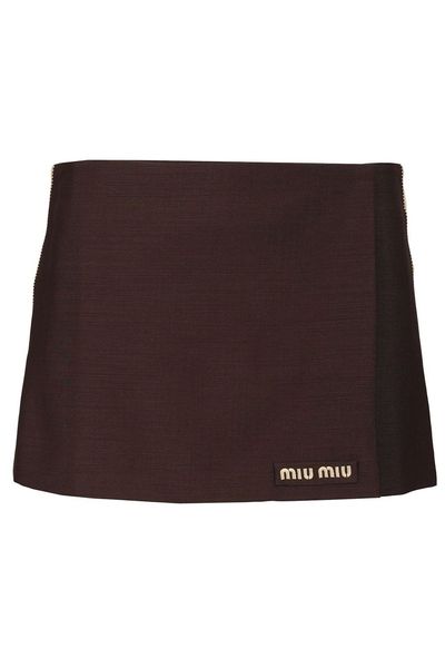 Miu Miu Contrast Panel Mini Skirt