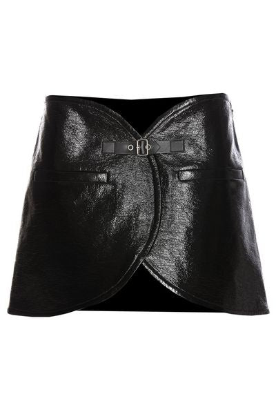 Courrèges Ellipse Vinyl Mini Skirt