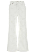 Chloé Embroidered Cropped Jeans