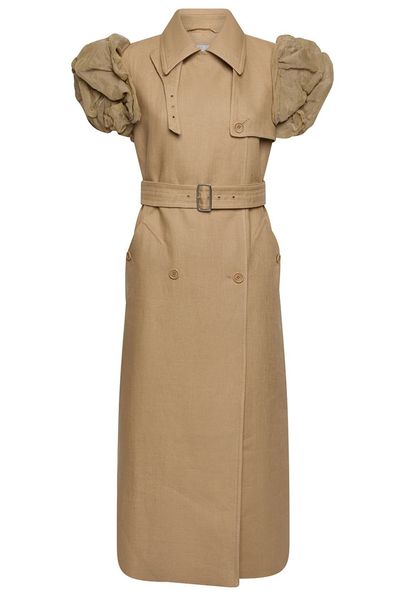 Max Mara Mxsecru Puff-Sleeve Belted Dress